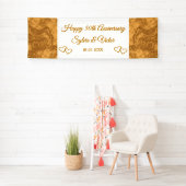 Aangepaste Elegante Eenvoudige Gouden 50ste Jubile Spandoek (Insitu)