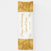 Aangepaste Elegante Eenvoudige Gouden 50ste Jubile Spandoek (Verticaal)