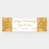 Aangepaste Elegante Eenvoudige Gouden 50ste Jubile Spandoek (Horizontaal)