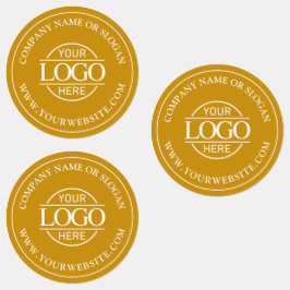 Aangepaste Elegante Eenvoudige Mosterdgele Busines Labels