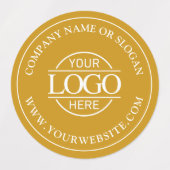 Aangepaste Elegante Eenvoudige Mosterdgele Busines Labels (Design 2)