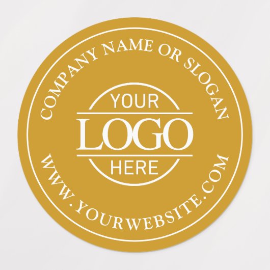 Aangepaste Elegante Eenvoudige Mosterdgele Busines Labels (Design 2)