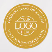 Aangepaste Elegante Eenvoudige Mosterdgele Busines Labels (Design 1)