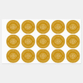 Aangepaste Elegante Eenvoudige Mosterdgele Busines Labels (Vel)