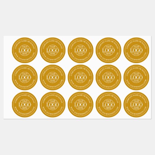 Aangepaste Elegante Eenvoudige Mosterdgele Busines Labels (Vel)