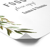Aangepaste Elegante Eettafel Roos Shower Poster (Hoek)