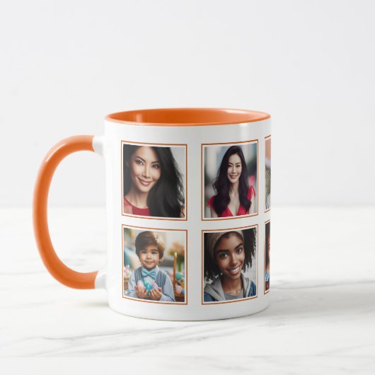 Aangepaste Elegante Familie Vriend Fotocollage Sin Mok (Links)