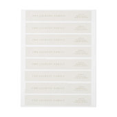 aangepaste elegante familienaam crème retouradres (Vel)