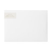 aangepaste elegante familienaam crème retouradres (Voorkant)