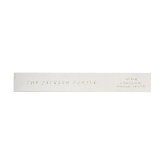 aangepaste elegante familienaam crème retouradres (Individueel)