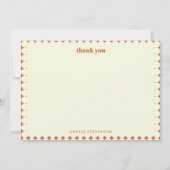 Aangepaste Elegante Geometrische Patroon Warm Clas Bedankkaart (Voorkant)
