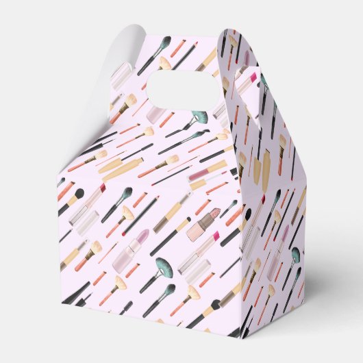 Aangepaste elegante glinsterende schoonheid make-u bedankdoosjes (Achterkant)