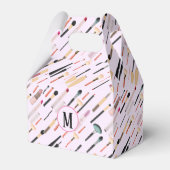 Aangepaste elegante glinsterende schoonheid make-u bedankdoosjes (Voorkant Zijde)