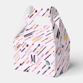 Aangepaste elegante glinsterende schoonheid make-u bedankdoosjes