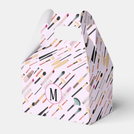 Aangepaste elegante glinsterende schoonheid make-u bedankdoosjes (Voorkant Zijde)