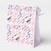 Aangepaste elegante glinsterende schoonheid make-u bedankdoosjes (Achterkant)