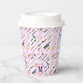 Aangepaste elegante glinsterende schoonheid make-u papieren bekers (Voorkant)