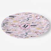 Aangepaste elegante glinsterende schoonheid make-u papieren bordje (Gekanteld)