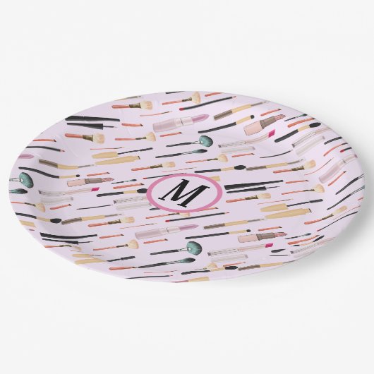 Aangepaste elegante glinsterende schoonheid make-u papieren bordje (Gekanteld)