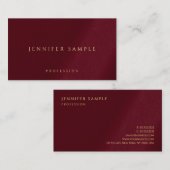 Aangepaste Elegante Gouden Kleur Tekst Premium Dik Visitekaartje (Voorkant / Achterkant)