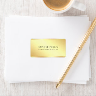 Aangepaste Elegante Gouden Professionele Eenvoudig Etiket