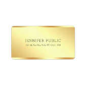 Aangepaste Elegante Gouden Professionele Eenvoudig Etiket (Voorkant)