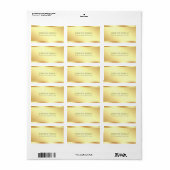 Aangepaste Elegante Gouden Professionele Eenvoudig Etiket (Full Sheet)