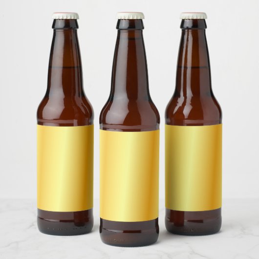 Aangepaste Elegante Gouden Uiterlijk Lege Sjabloon Bier Etiket (Flessen)