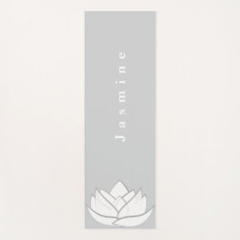 Aangepaste Elegante Grijze Lotus Bloem Yogamat