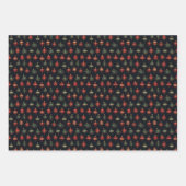 Aangepaste Elegante Groene Ornamenten Cadeaus Kers Inpakpapier Vel (Voorkant 3)