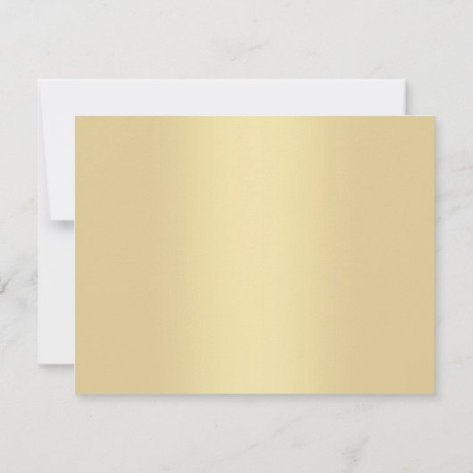 Aangepaste Elegante Hand Gouden Script Tekst Sjabl Notitiekaartje (Achterkant)