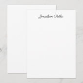 Aangepaste elegante handgeschreven scripttekst Sja Notitiekaartje (Voorkant / Achterkant)