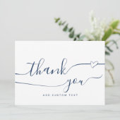 Aangepaste elegante hartkalligrafie kaart (Staand voorkant)