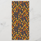 Aangepaste Elegante Herfstbladeren Calligrafische Menu (Achterkant)