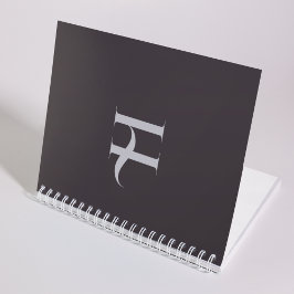 Aangepaste Elegante Initiaal Naam Olive Groene Typ Notitieboek