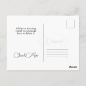 Aangepaste elegante kalligrafie Hartelijk dank Briefkaart (Achterkant)