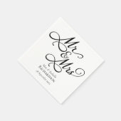 Aangepaste Elegante Kalligrafie Script bruiloft se Servet (Hoek)