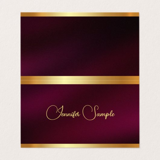 Aangepaste Elegante Kalligrafie Script Sjabloon Lu Visitekaartje (Buitenkant ongevouwen)