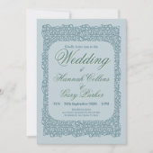 Aangepaste elegante  kant bruiloft Uitnodiging (Voorkant)