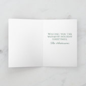 Aangepaste Elegante Kerstmis  Kaart (Binnen)
