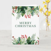 Aangepaste Elegante Kerstmis  Kaart (Gele Bloem)