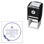 Aangepaste elegante klassieke adres Violet tekst Zelfinktende Stempel (In situ)