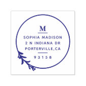 Aangepaste elegante klassieke adres Violet tekst Zelfinktende Stempel (Design)