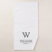 Aangepaste elegante klassieke familienaam van het  badhanddoek (Badhanddoek)