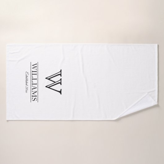 Aangepaste elegante klassieke familienaam van het  badhanddoek (Badhanddoek)