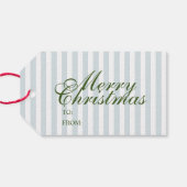 Aangepaste Elegante Klassieke Script Kerstmis Stre Cadeaulabel (Achterkant Horizontaal)