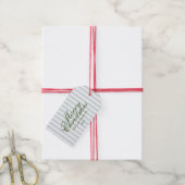 Aangepaste Elegante Klassieke Script Kerstmis Stre Cadeaulabel (Met Touw)