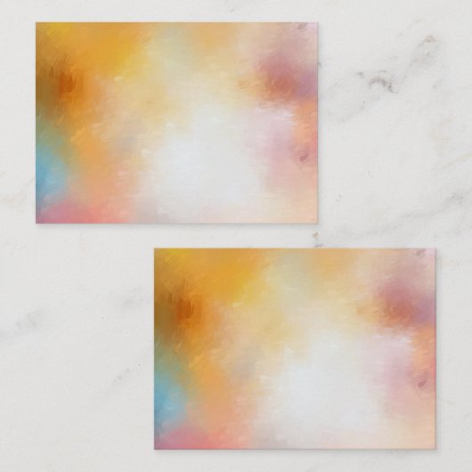 Aangepaste Elegante Kleurrijke Abstracte Lege Sjab Notitiekaartje (Voorkant / Achterkant)