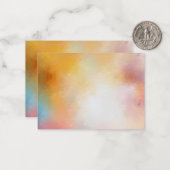 Aangepaste Elegante Kleurrijke Abstracte Lege Sjab Notitiekaartje (Voorkant / Achterkant in situ)