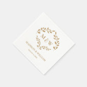 Aangepaste Elegante Kreeft Trouwmonogram Servet (Hoek)